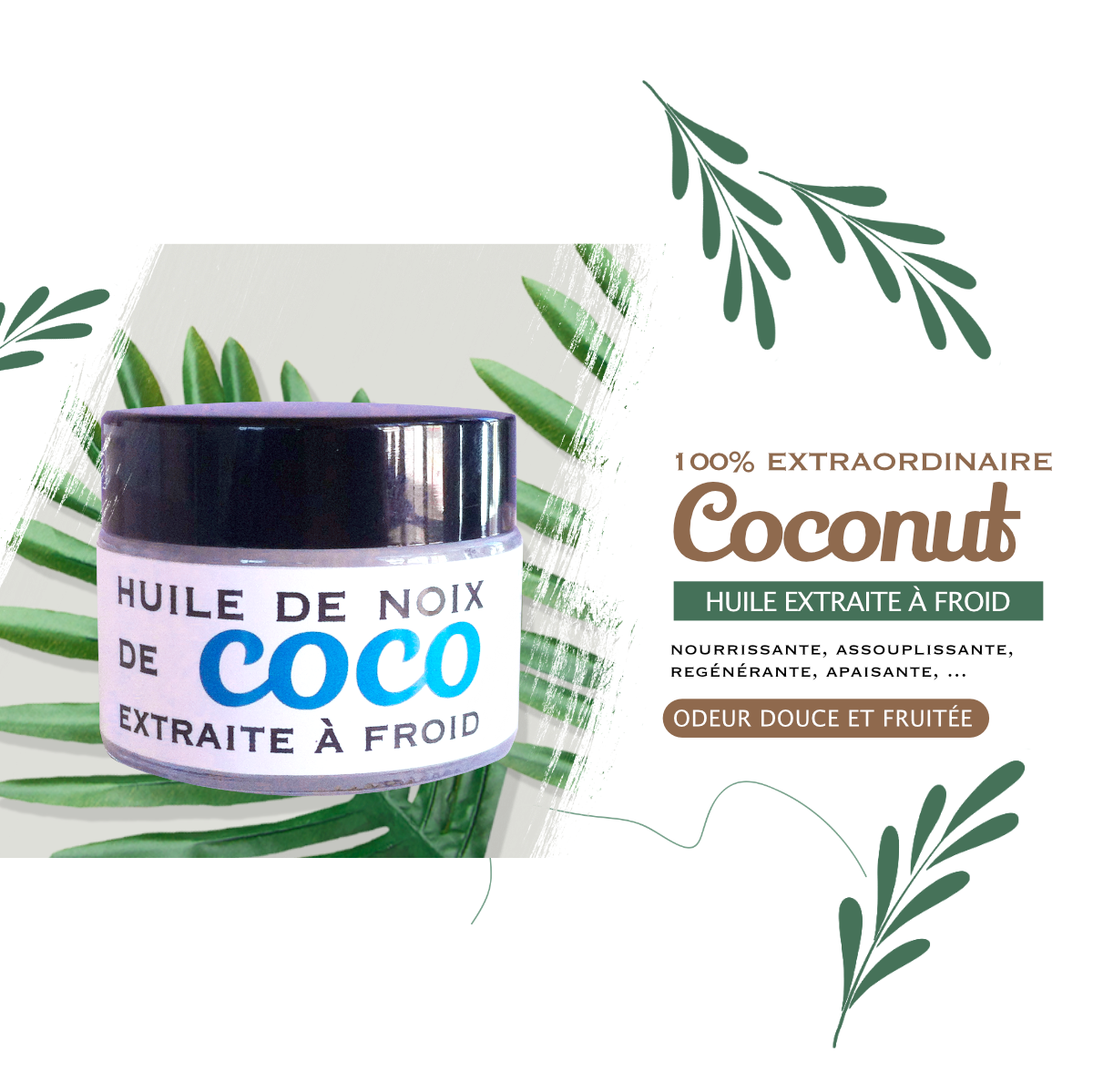 AVIVA PURE CocoPull huile de coco bio en tirant le blanchisseur de dents  naturelles - huile de noix de coco non raffinée 14 tirant des sachets avec  de